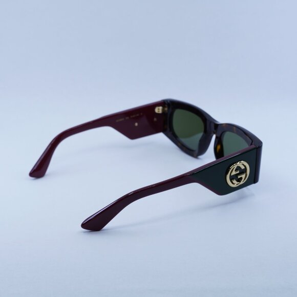 Exclusive Sale! Gucci GG1664S 002 Sunglasses - Havana Frame, Green Lenses main image 2